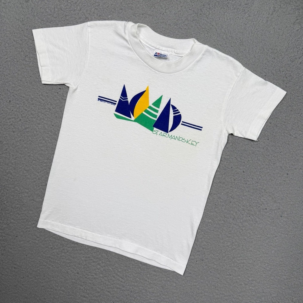 Kids Vintage 80s Saint Armands Key Florida Sailboat T-shirt